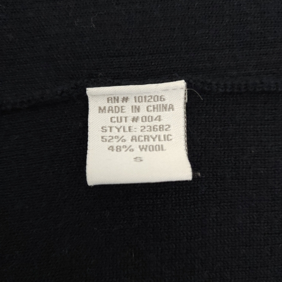 Soft Surroundings Black Wool Snap Close Long Sleeve Cardigan Size S - Picture 12 of 14